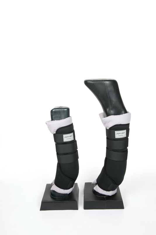 LAMI CELL Stable and travelling boots EQUI SKY black dark grey L 4pcs set Veljekset Wahlsten